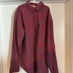 Resistol Rodeo Gear Shirt Boys XXL 18-20 Red Plaid with Embroidered Pocket &Cuff